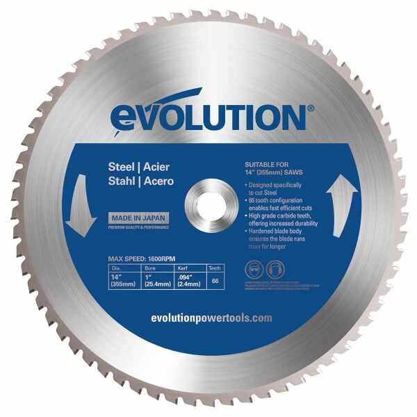 Disc pentru fierastrau circular, taiere otel Evolution M355TCT-66CS-0507, O355 x 25.4 mm, 66 dinti