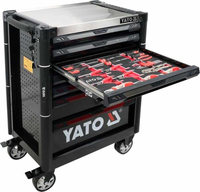 Dulap scule profesional YATO 7 sertare echipat 157 piese 977x725x480mm