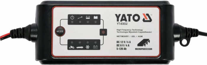 Redresor electronic YATO 6V-12V 4A baterie 5 - 120A
